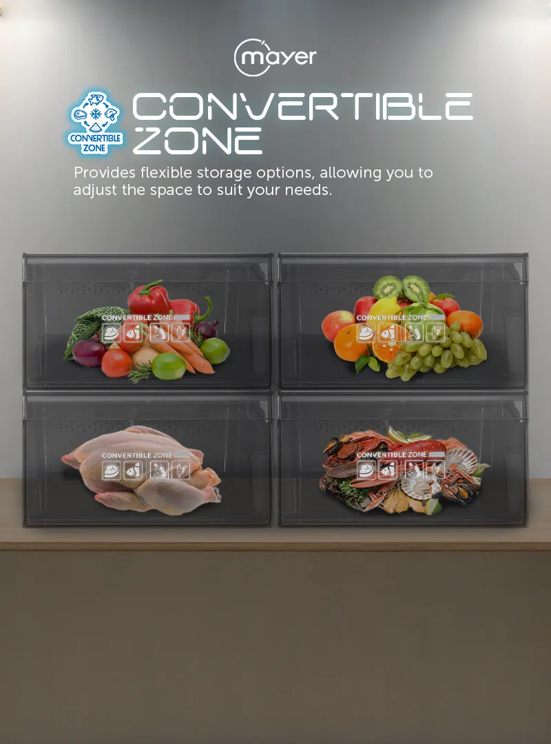 Mayer MMFF480BI Multi-Door Refrigerator 466L