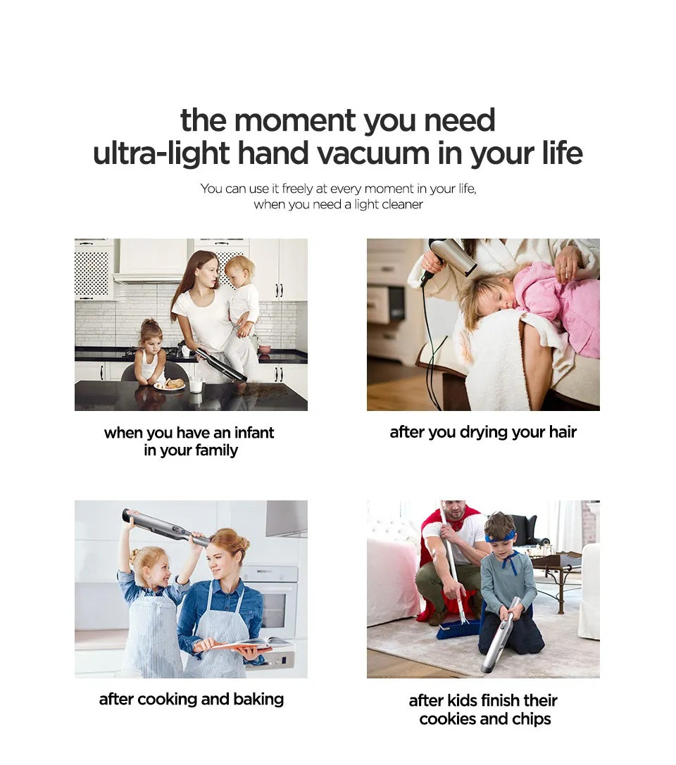 Shark WV203 | WV204 | WV205 | WV206 WANDVAC Cordless Handheld Vacuum, Lightweight, Powerful Suction, Duster/Crevice & Multi-Surface Tools - 4 Color Available