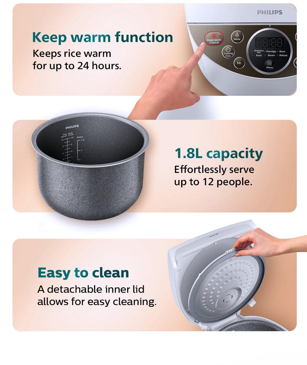 Philips HD4515/67 Digital Rice Cooker 1.8L