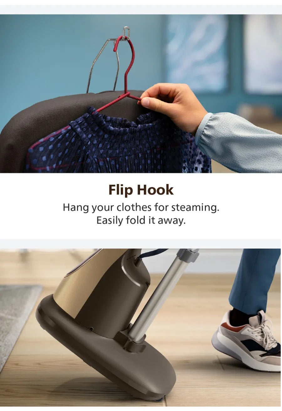 hilips AIS8540 | AIS8540/60 | All-In-One Ironing Solution Garment Steamer | Optimal TEMP-No Burns | Multi-angle Board