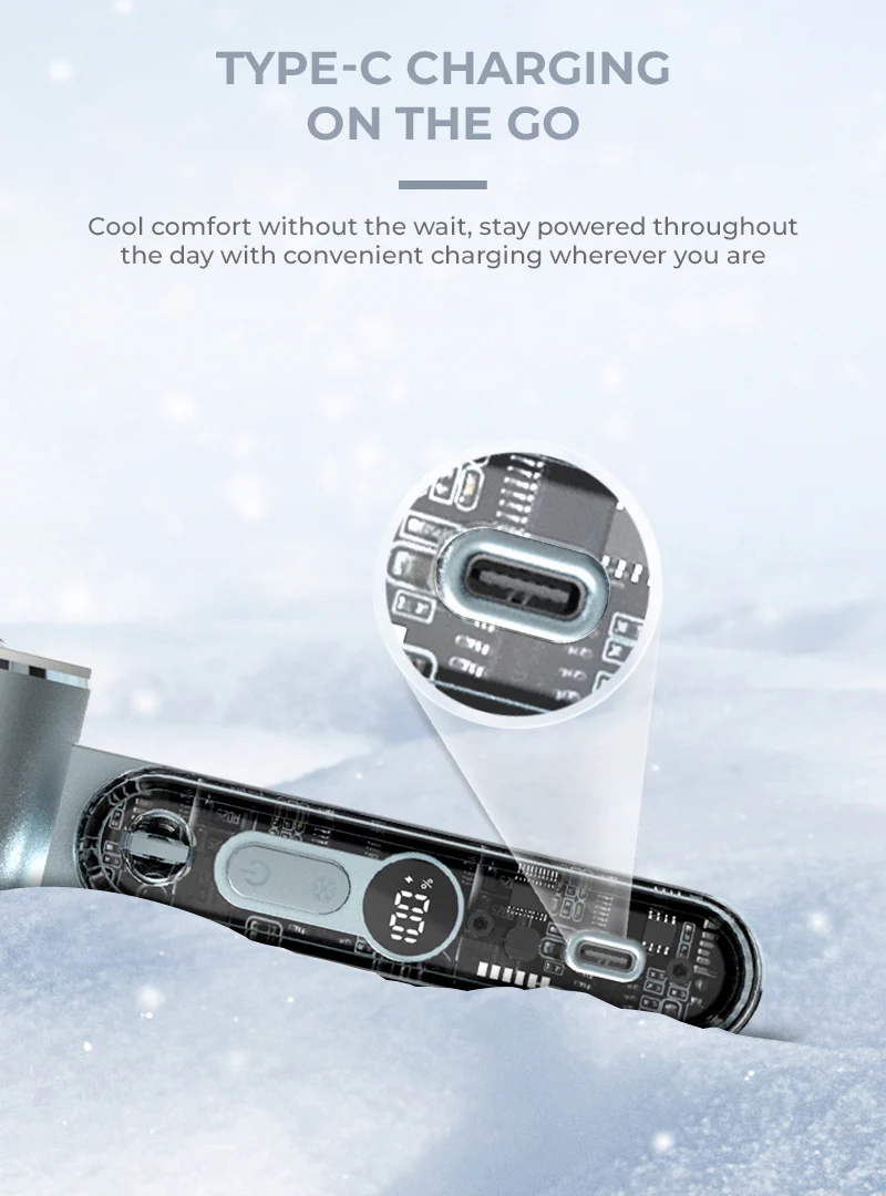 Mistral MRF308 AirZee Max- High Speed Turbo Foldable USB Fan with Cooling Conductor