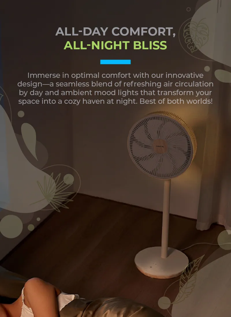 Mistral MHV1424DRW-G DC High Velocity Stand Fan with WIFI & Remote 14 Inch