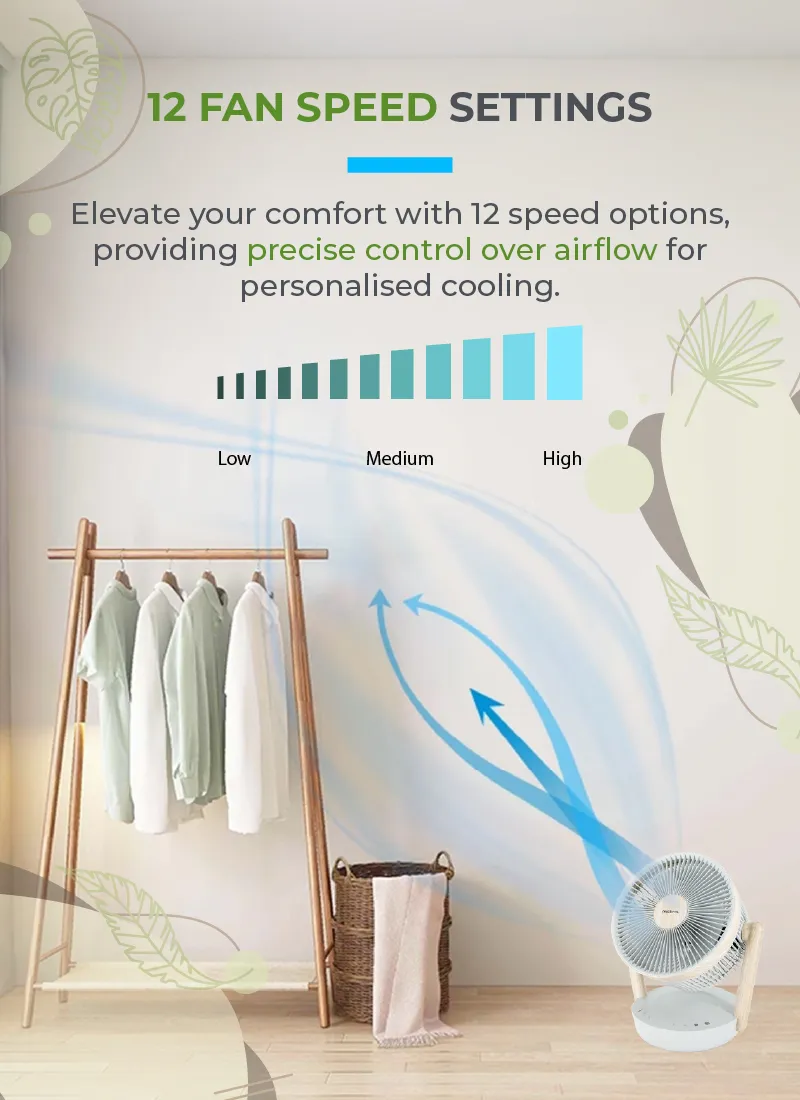 Mistral MHV1012DRW-G DC High Velocity Desk Fan With WIFI & Remote 10 Inch