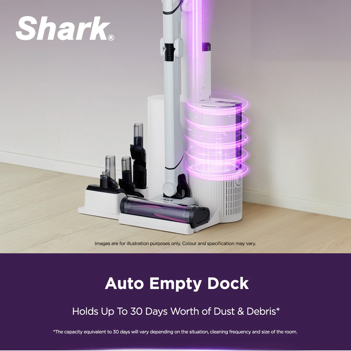 Shark LC351SMWH | LC351 EvoPower System NEO+ Cordless Vacuum with Auto Empty Dock 1.7kg, Ideal for Pets