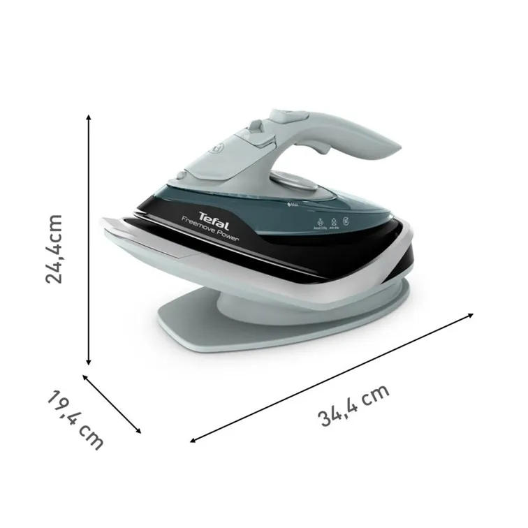 Tefal FV6672 Freemove Power Cordless Steam Iron – Powerful 2830W, Lightweight, Smart Auto-Off, Anti-Drip, Anti-Scale