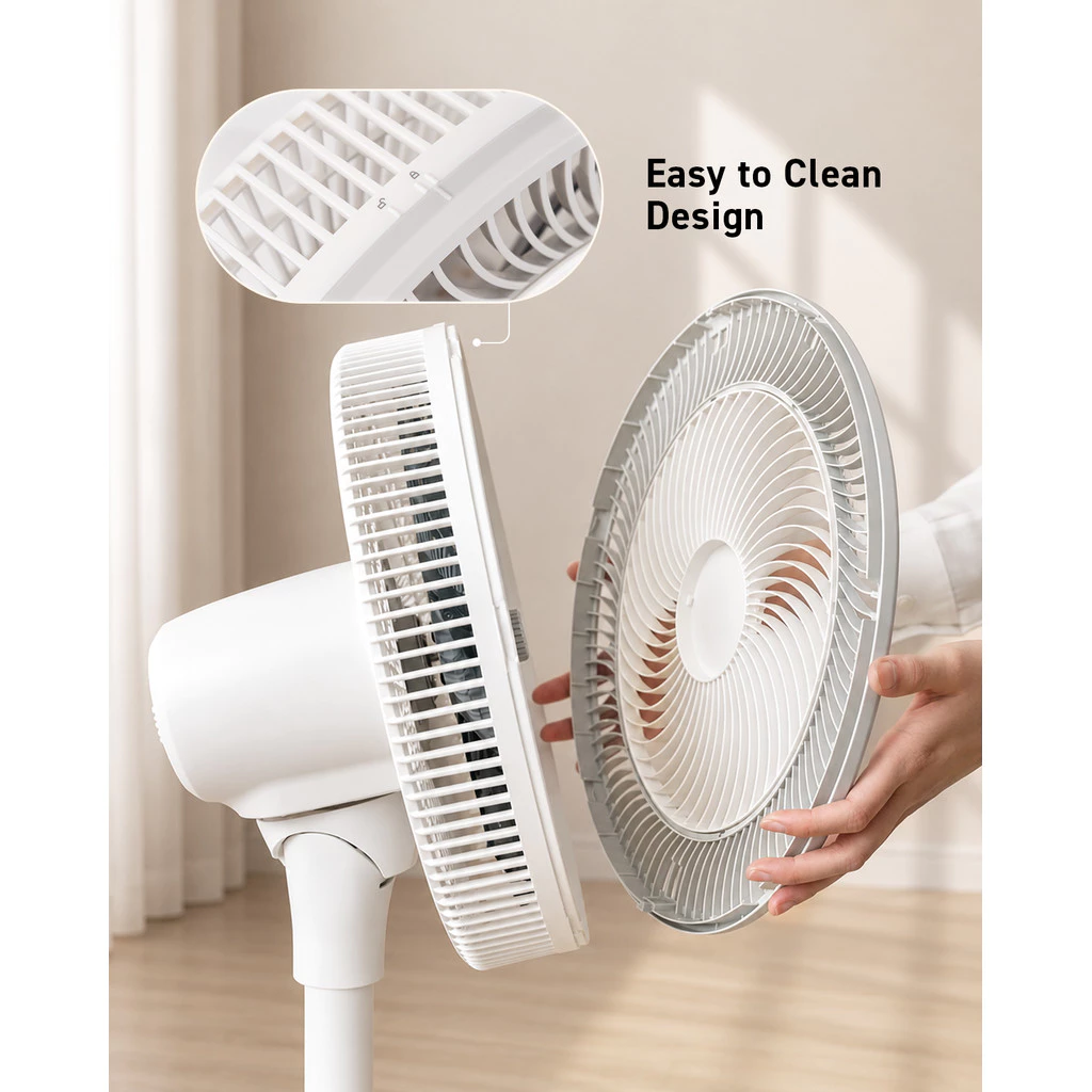 Panasonic F-30JLAWS Ultra-Quiet DC Motor Desk Fan Stand Fan | Adjustable Height 30cm 12 Inch