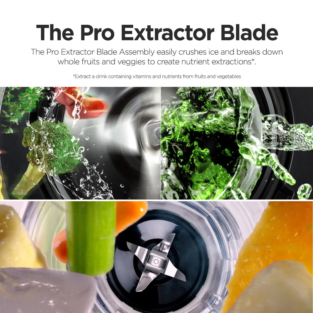 Ninja BN500 Nutri Blender Pro, Auto-iQ & Pro Extractor Blade , 3 On the Go cups, 1000W motor Crush Ice, Smoothie maker