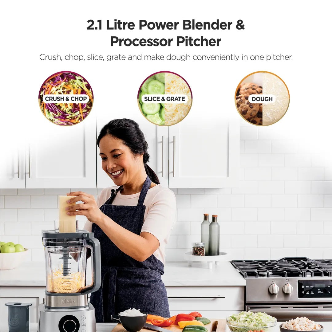 Ninja CB402 Foodi 5 in 1 Power Blender & Food Processor + XL Smoothie Maker & Nutrient Extraction Cup, 1200W motor