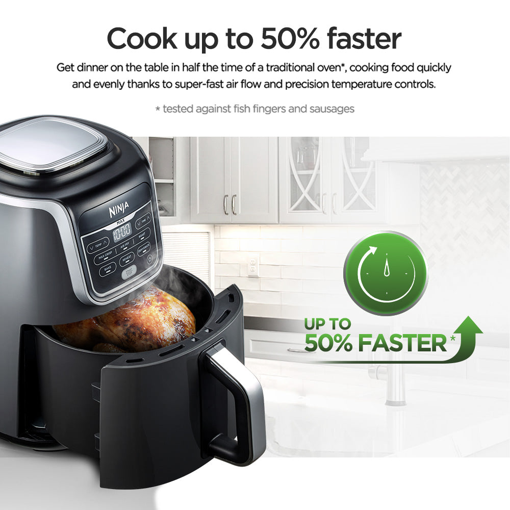 Ninja AF160 Air Fryer Max 5.2L, Digital Airfryer, Cooks, Crisps, Roasts, Bakes, Reheats and Dehydrates
