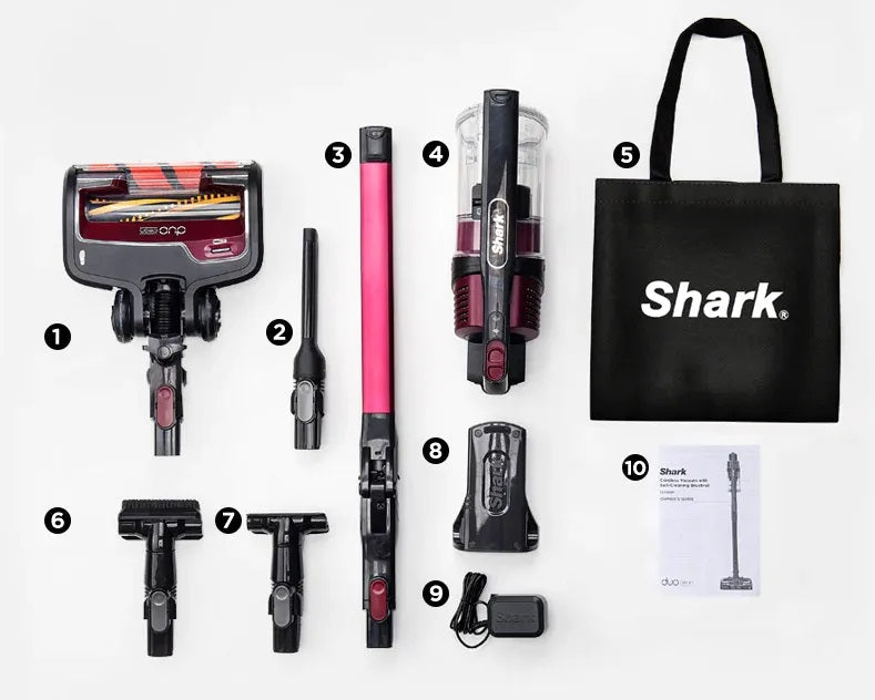Shark IZ202 Cordless Stick Vacuum Cleaner with Anti Hair Wrap, Up To 40 mins run-time, Self cleaning brush, LED lights