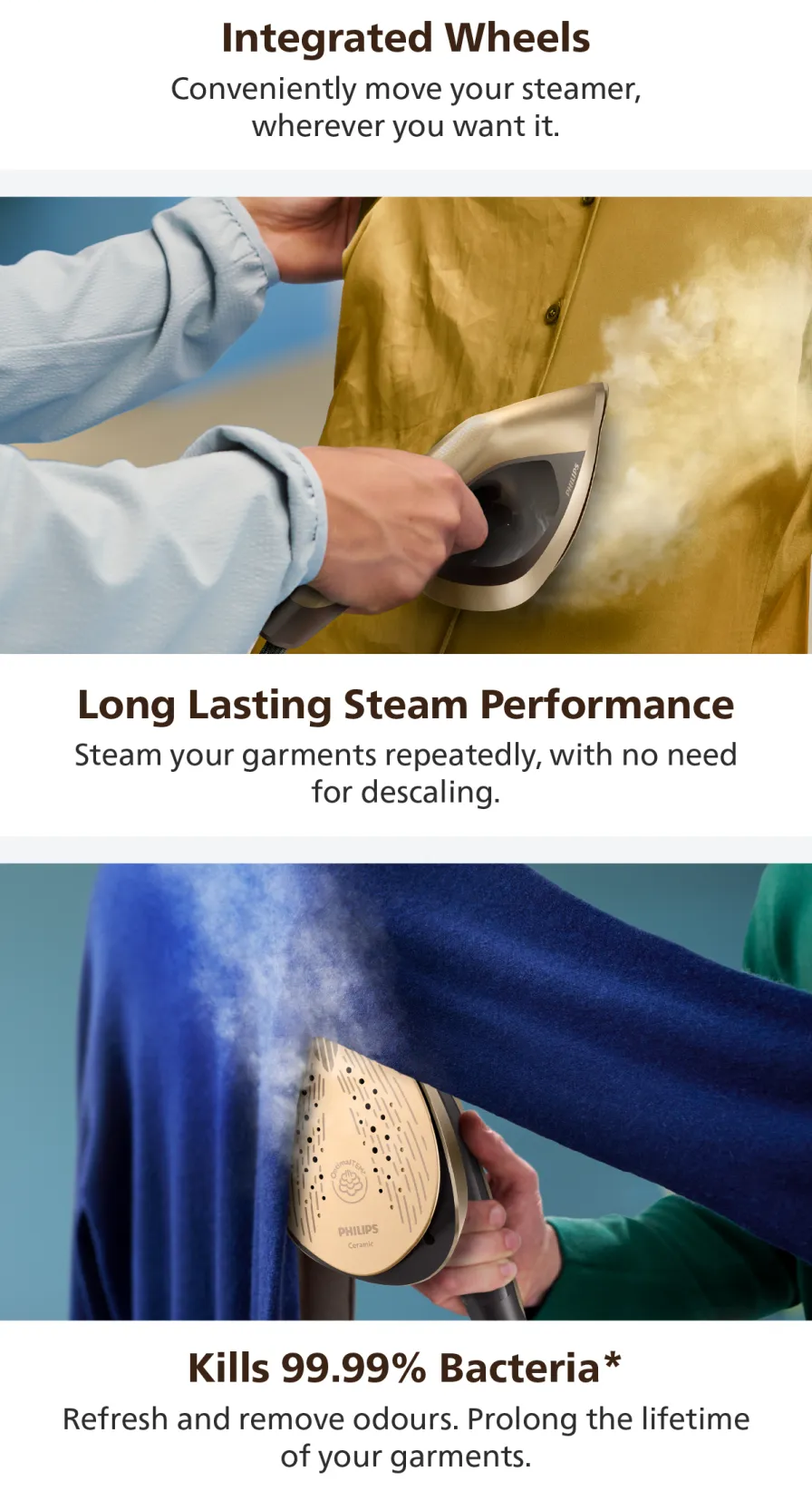 hilips AIS8540 | AIS8540/60 | All-In-One Ironing Solution Garment Steamer | Optimal TEMP-No Burns | Multi-angle Board