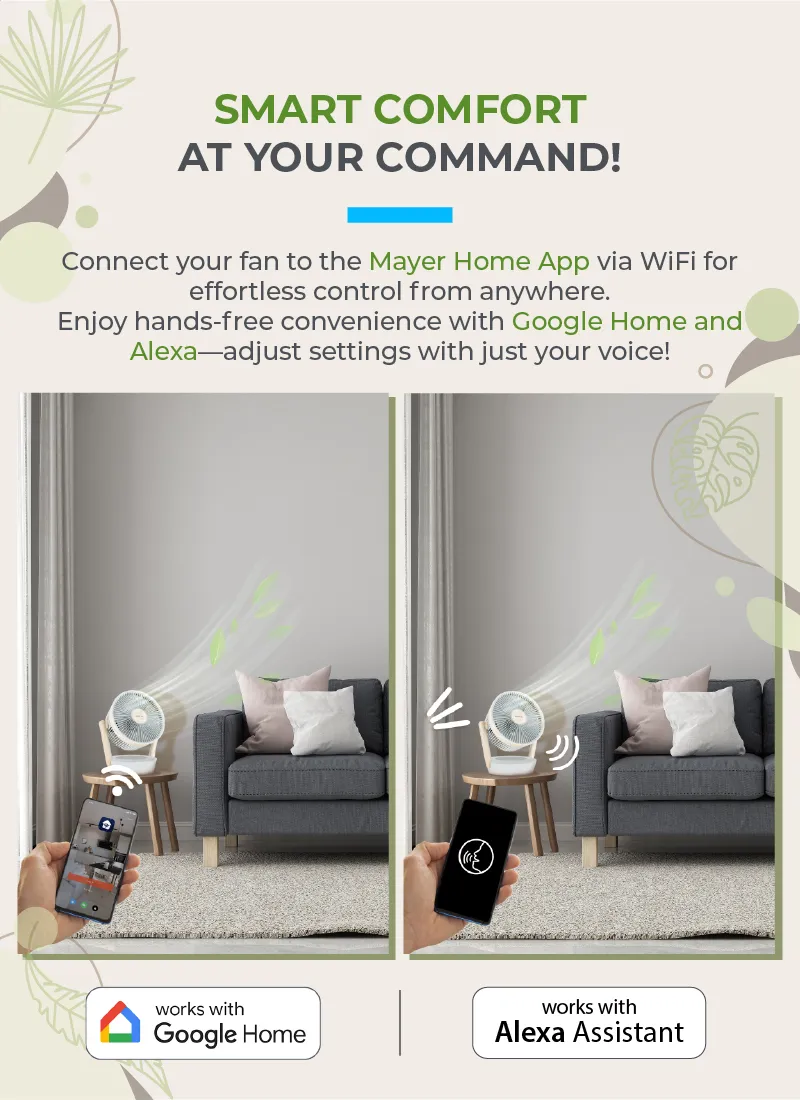 Mistral MHV1012DRW-G DC High Velocity Desk Fan With WIFI & Remote 10 Inch