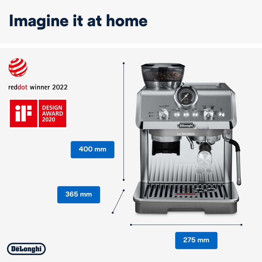 FREE Coffee Glasses Worth $59.80 - Delonghi EC9255.M La Specialista Arte Evo - Pump Espresso Coffee Machines