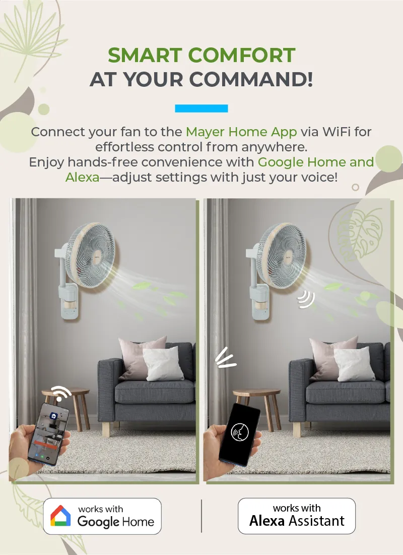 Mistral MWF1212DRW-G DC High Velocity Wall Fan with WIFI & Remote 12 Inch