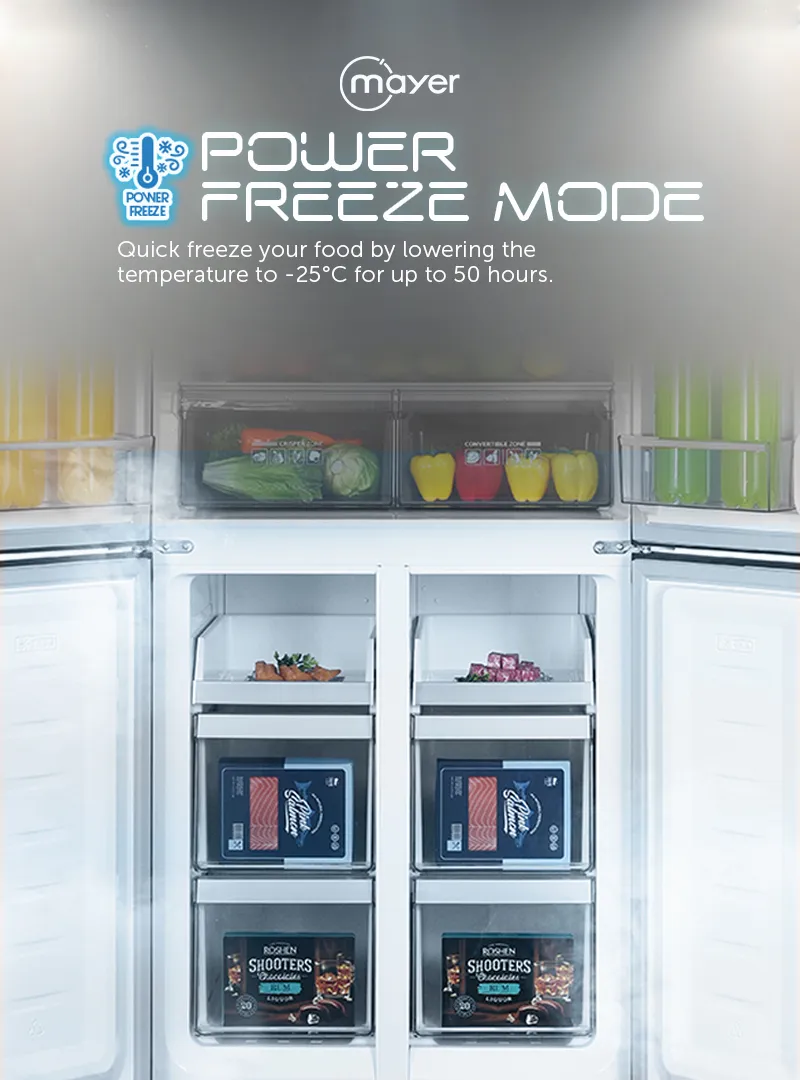 Mayer MMFF480BI Multi-Door Refrigerator 466L