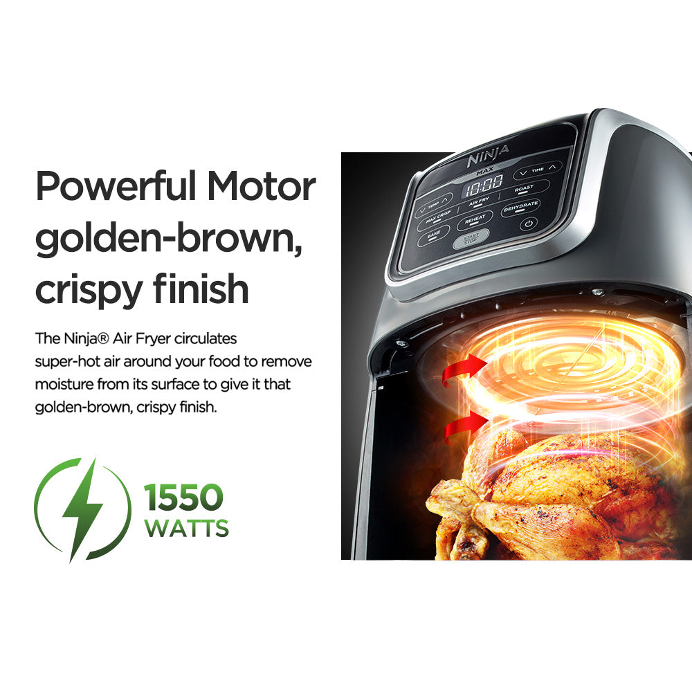 Ninja AF160 Air Fryer Max 5.2L, Digital Airfryer, Cooks, Crisps, Roasts, Bakes, Reheats and Dehydrates