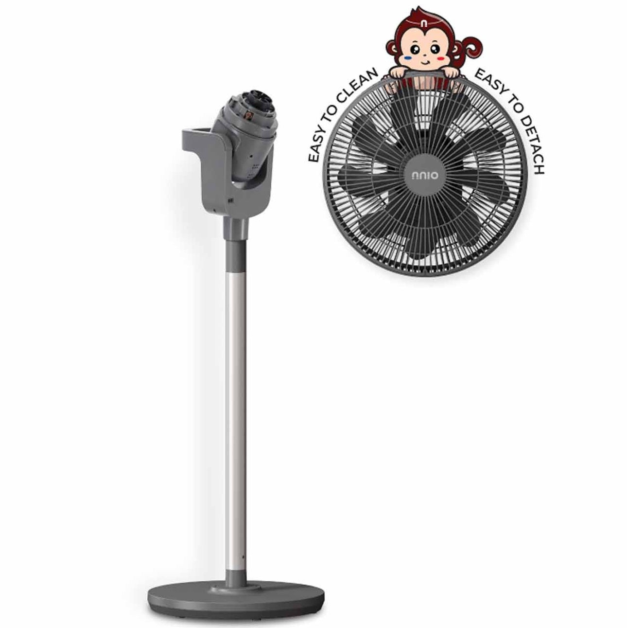 NNIO EZ88 Remote BLDC Air Circulator Stand Fan 12 Inch