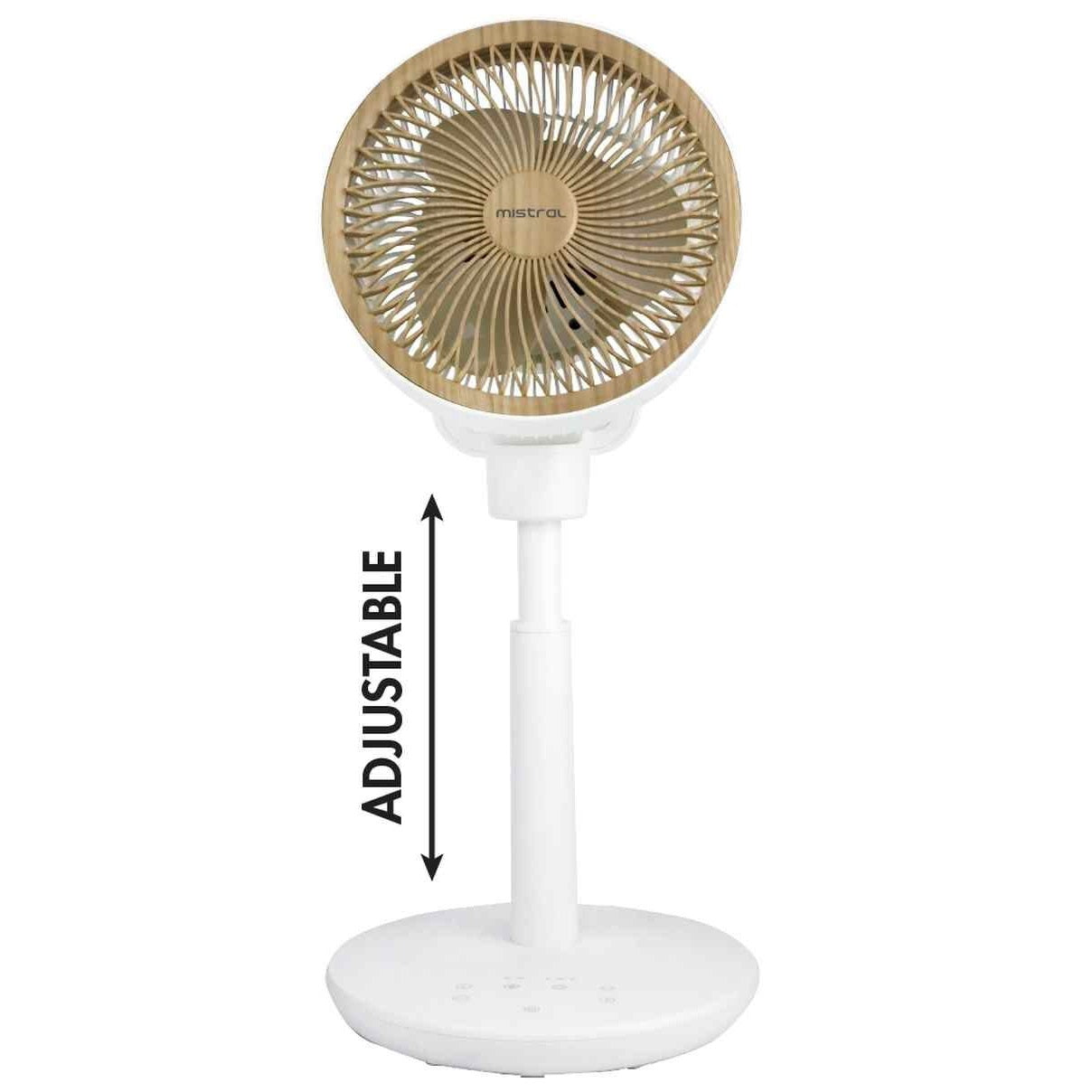 Mistral MHV708R-G Remote DC High Velocity Stand Fan 7 Inch