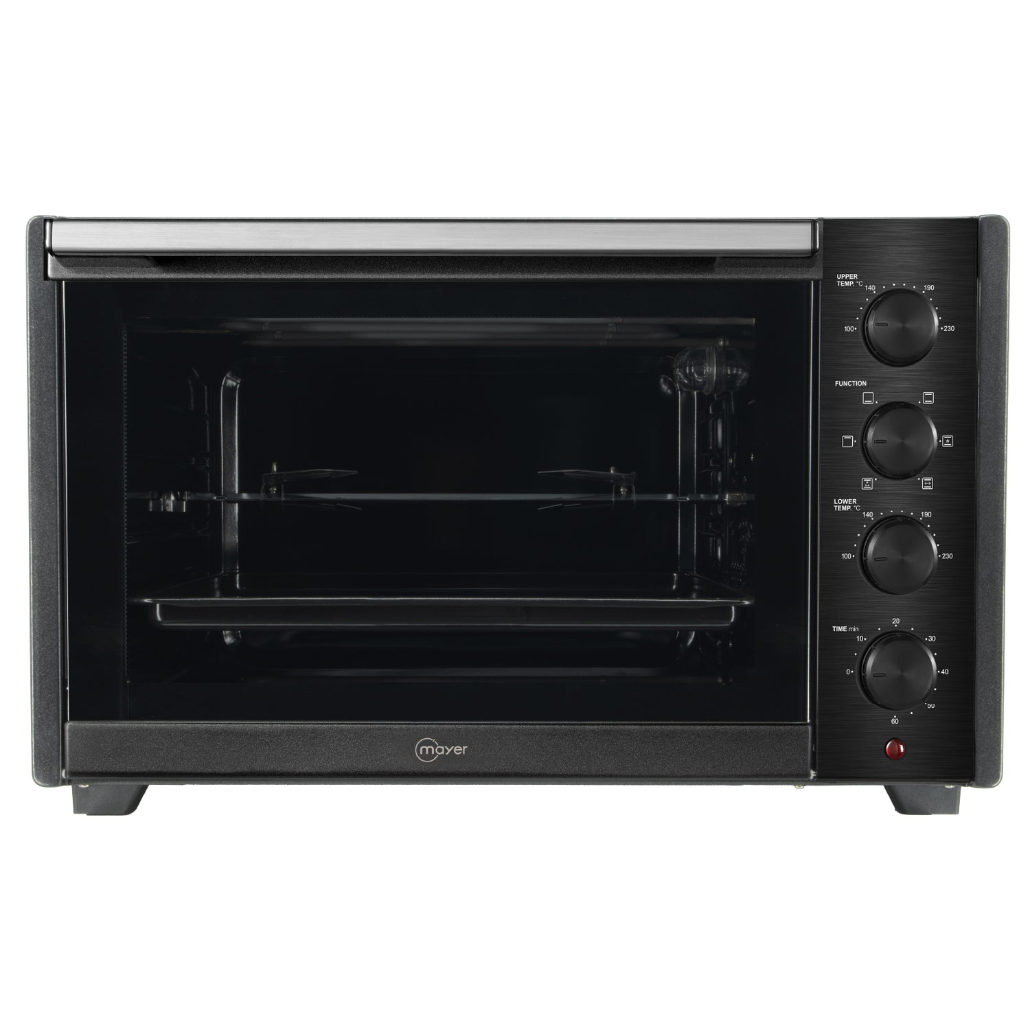 Mayer MMO3501 Electric Oven - Dual M-Shape Heating Element, Double Glass Door, Individual Control - 35L