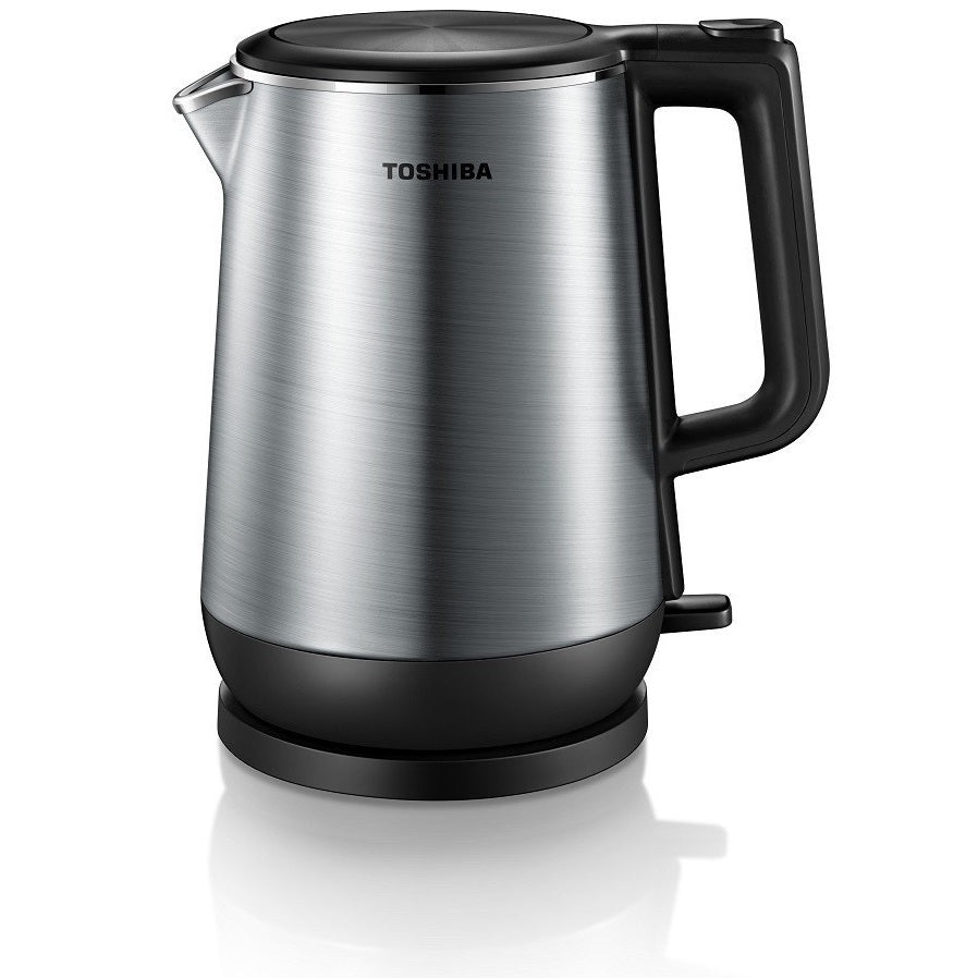 Toshiba KT-17DRRS Black Stainless Steel Double Wall Protection Fast Boiling Electric Jug Kettle 1.7L