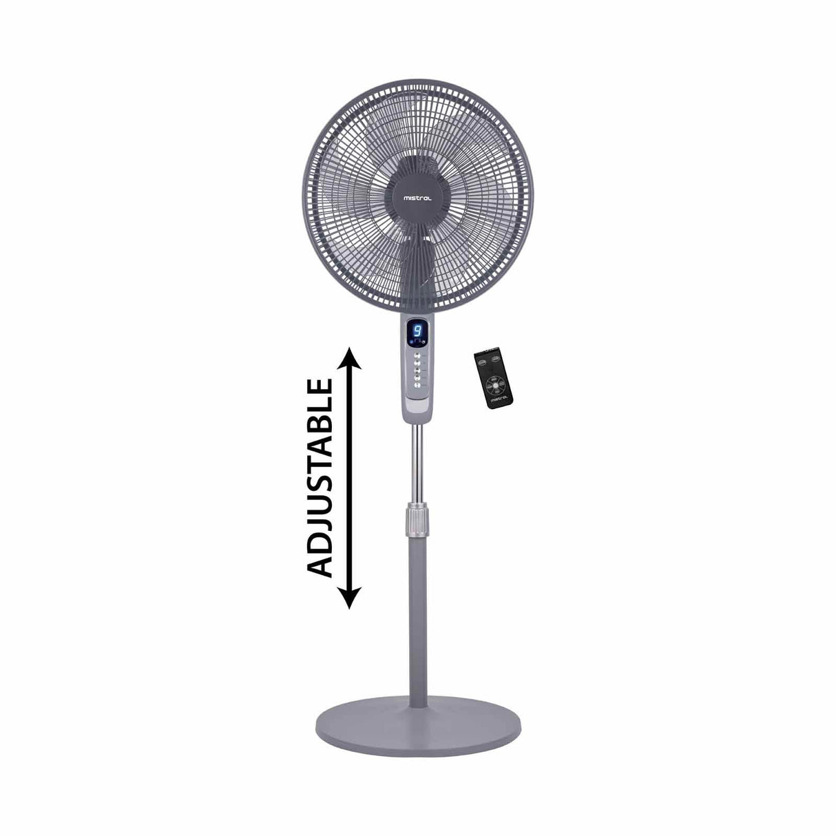 Mistral MSF1612DR-GY DC Stand Fan With Remote 16 Inch