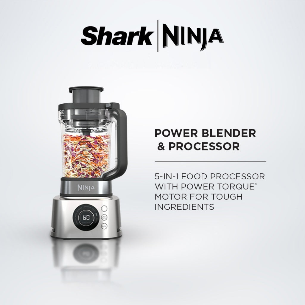 Ninja CB402 Foodi 5 in 1 Power Blender & Food Processor + XL Smoothie Maker & Nutrient Extraction Cup, 1200W motor