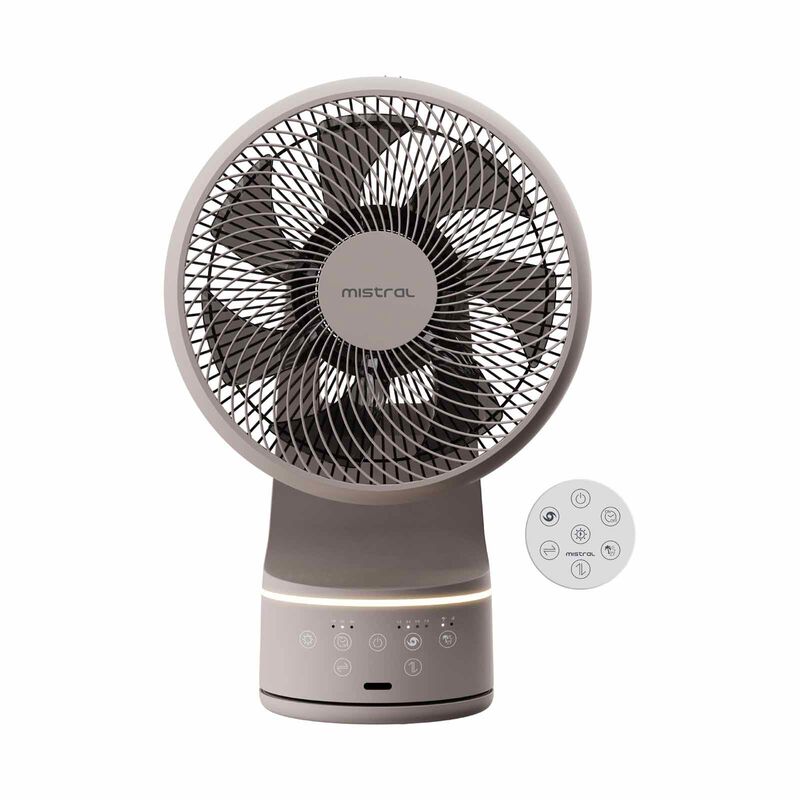Mistral MHV1087DR DC High Velocity Desk Fan with Remote 10 Inch