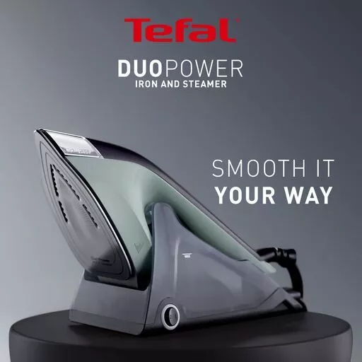 Tefal JF4033 Duo Power 2 in 1 Iron & Steam – Safety Auto Off, Lightweight, Powerful, Suitable for All Fabric