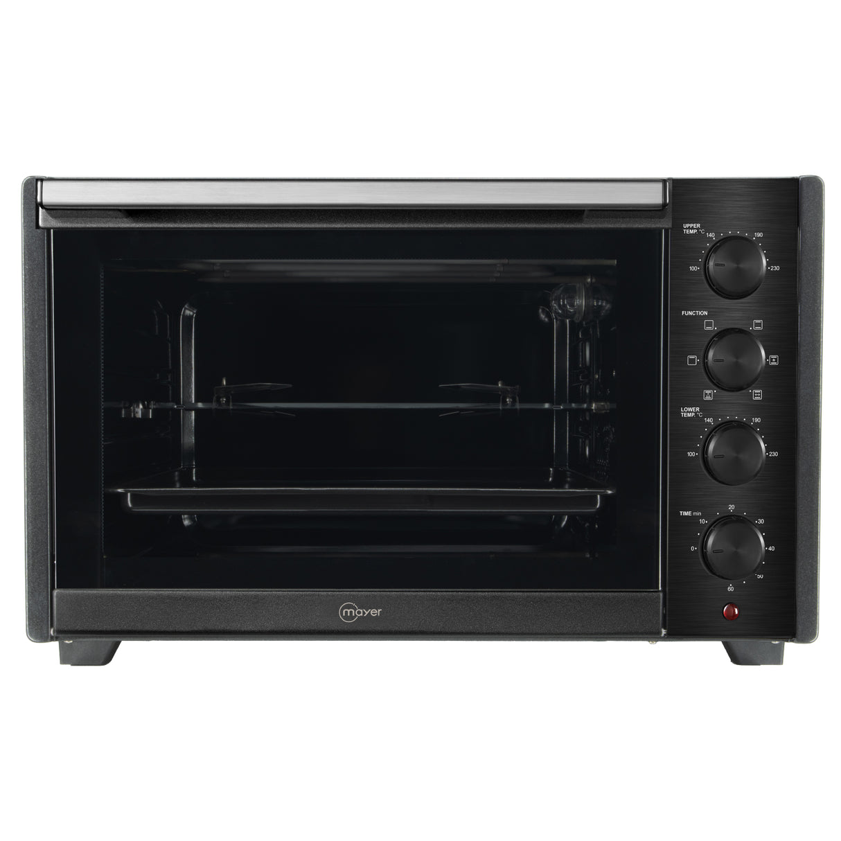 Mayer MMO4501 Electric Oven - Dual M-Shape Heating Element, Double Glass Door, Individual Control - 45L