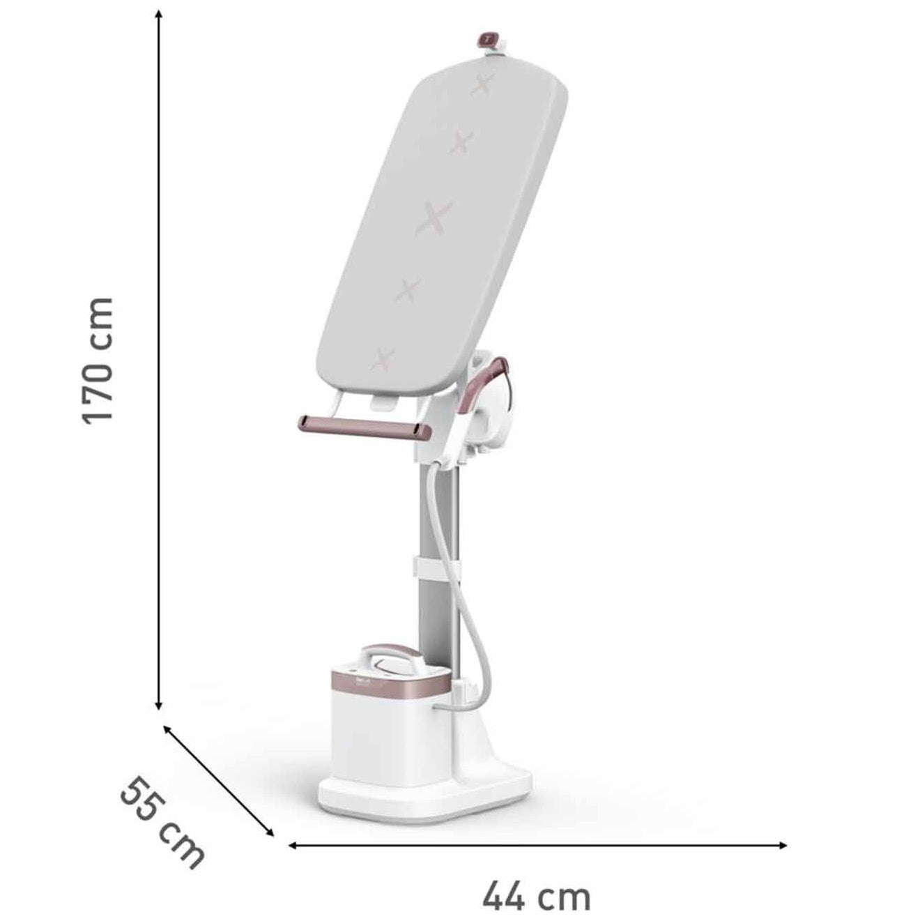 Tefal QT1811 IXEO Vision All-in-One Steaming Ironing Solution Garment Steamer - 5 Angle Tilt Board, No Burns