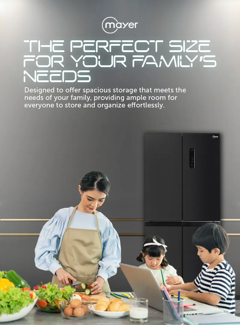 Mayer MMFF480BI Multi-Door Refrigerator 466L