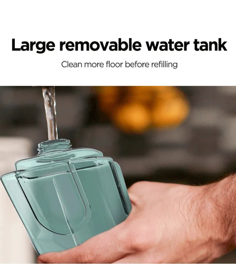 Shark S1000 Steam Mop 375ml, Floor cleaning mop with 2 Dirt Grip Pads, Lightweight, Safe for all Sealed Hard Floors like Tile, Hardwood, Stone, Laminate, Vinyl & More, Machine Washable Pads, Removable Water Tank, White/Seafoam