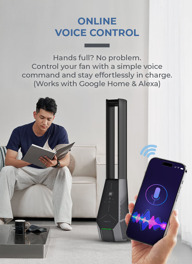 Mistral MBFAP4236DRW DC Blade Free Fan with Wifi & Remote 42 Inch