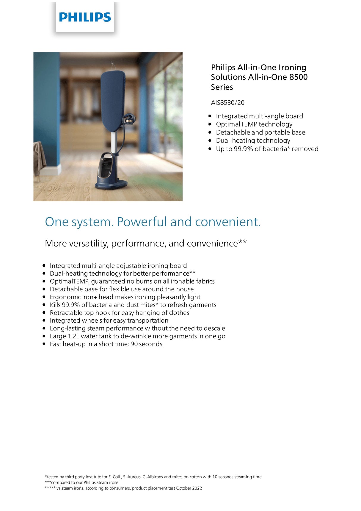 Philips AIS8530/20 All-in-One Ironing Solutions All-in-One 8500 Series