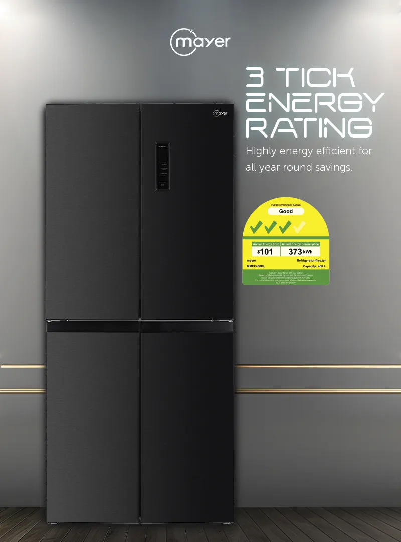 Mayer MMFF480BI Multi-Door Refrigerator 466L