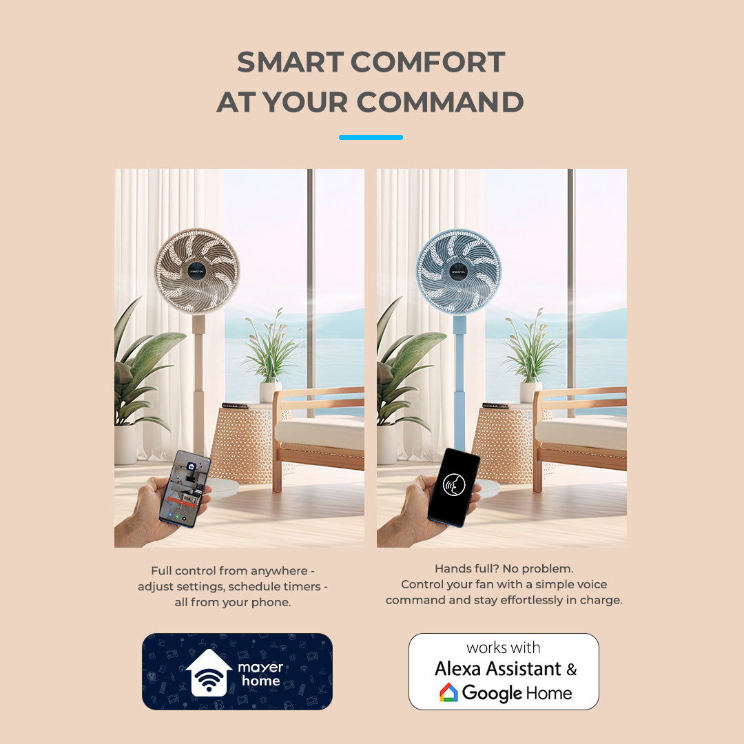 Mistral MHV9812DRW DC High Velocity Stand Fan with WIFI & Remote 12 Inch