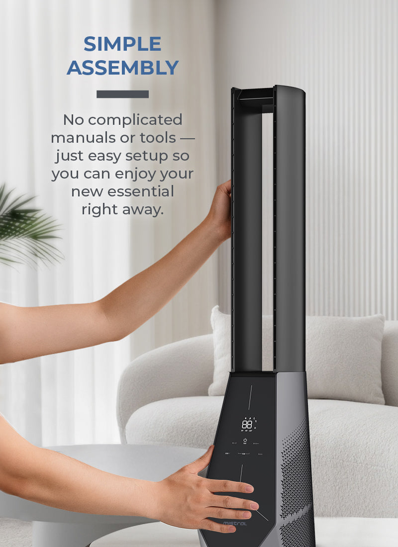 Mistral MBFAP4236DRW DC Blade Free Fan with Wifi & Remote 42 Inch