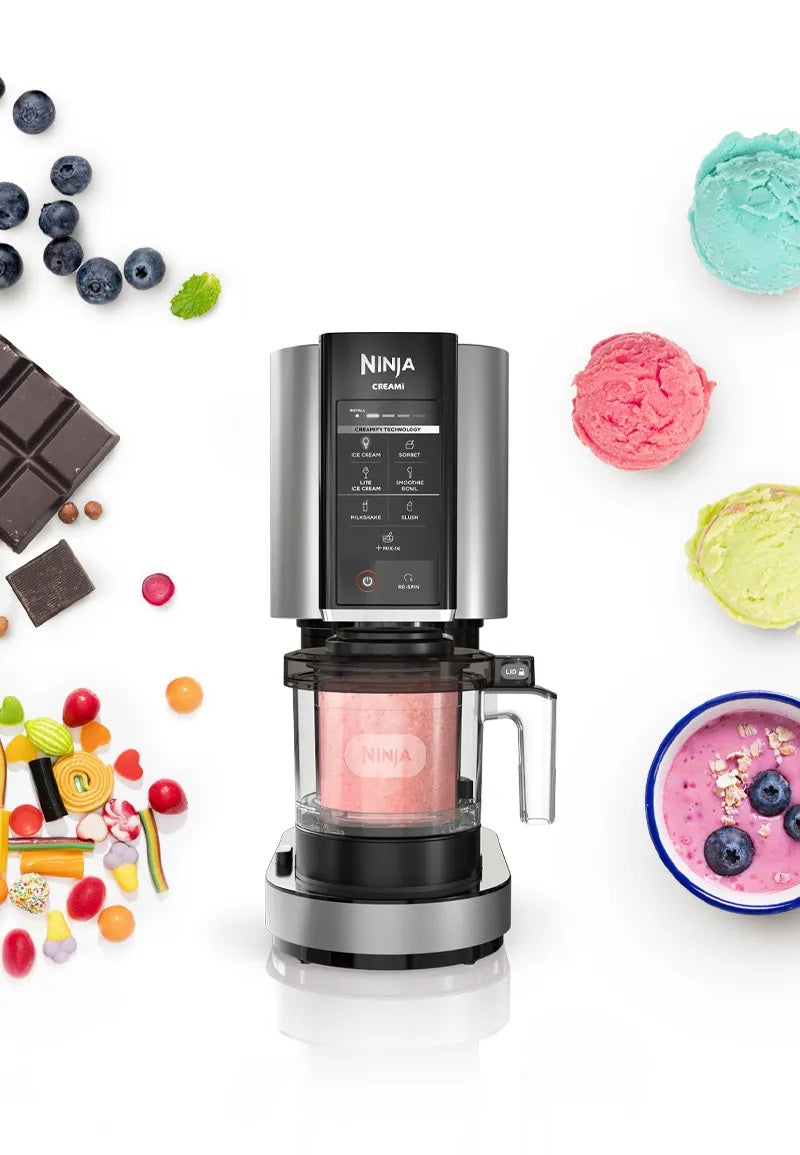 Ninja NC300 CREAMi Ice Cream & Dessert Maker, 3 Tubs, 7 Programs: Gelato, Sorbet, Smoothie Bowl, Milkshakes & more