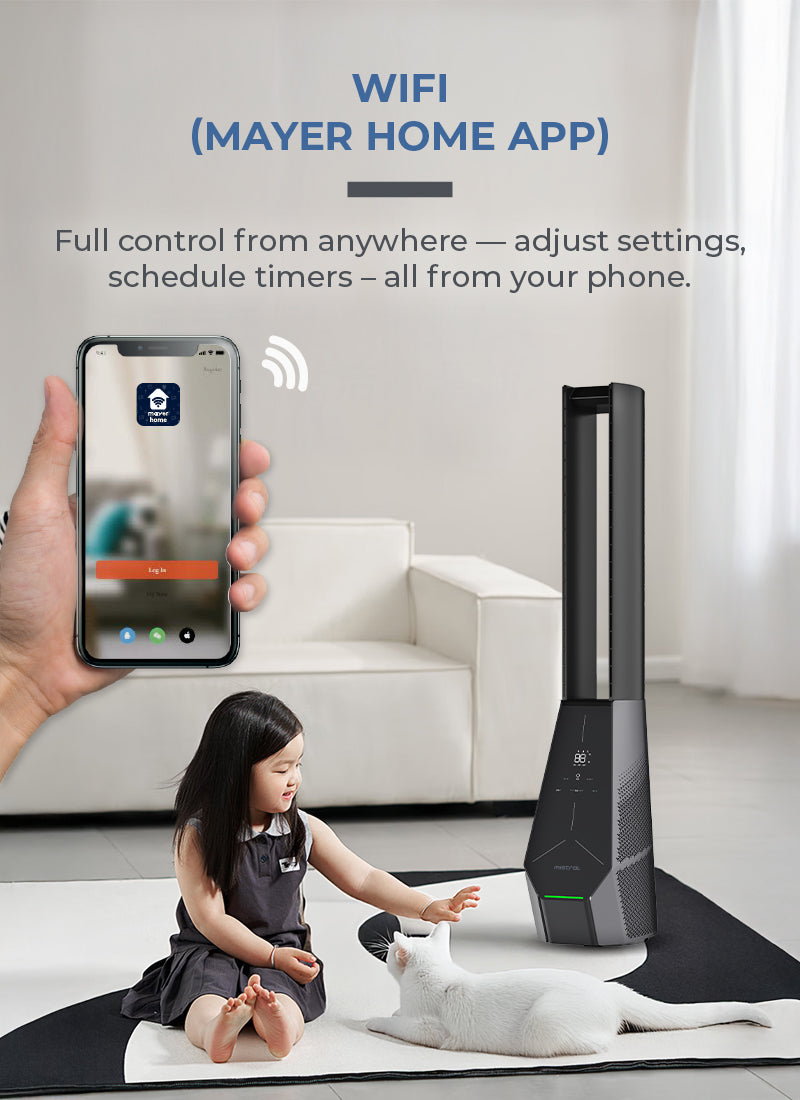 Mistral MBFAP4236DRW DC Blade Free Fan with Wifi & Remote 42 Inch