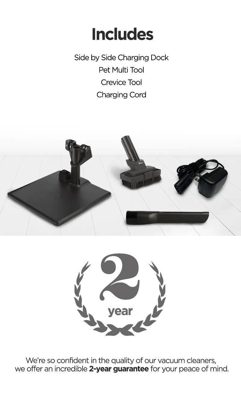 Shark WS632 WANDVAC Ultra Lightweight 3 in 1 Cordless handheld & stick vacuum, Power Boost Mode, Charge dock, Pet Tool