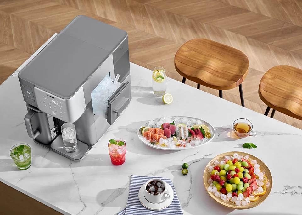 Philips ADD6922DG/90 | ADD6922 Hot and Cold Water Dispenser - RO Water Station, Purified Ice Cubes, Alkaline , Compressor-chilled water, True-boiling hot water, NASA/ESA tested Aquaporin Inside™ technology