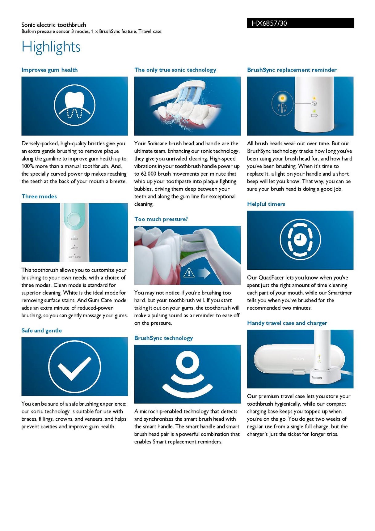 Philips HX6857 Sonicare ProtectiveClean 5100 Sonic Electric Toothbrush