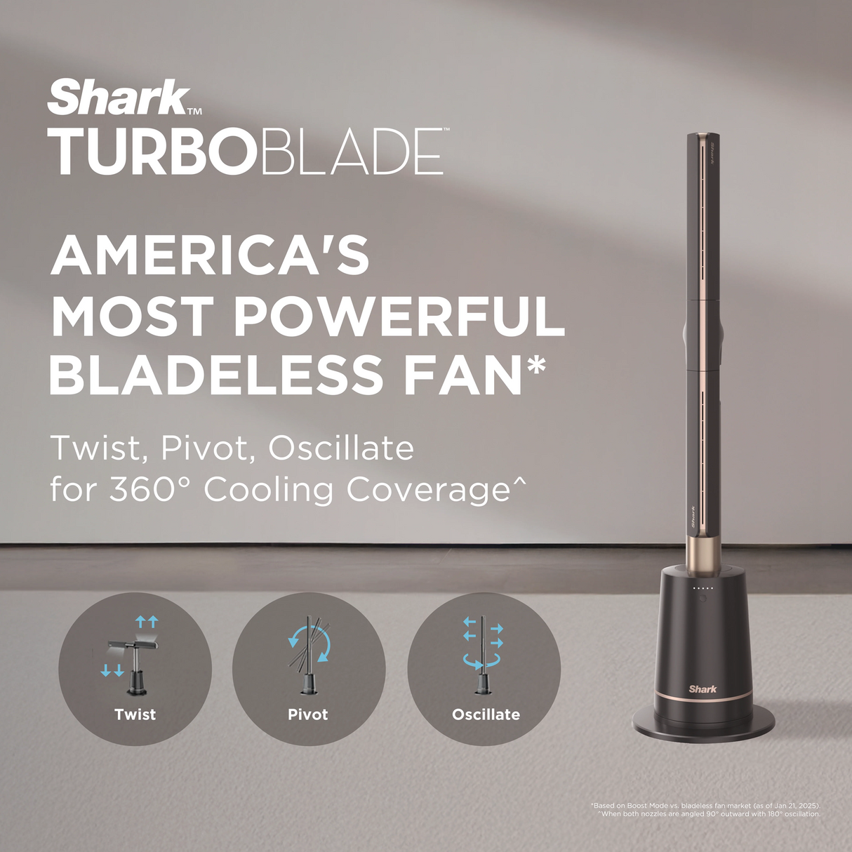 Shark TurboBlade™ TF200 | TF200SM Ultra-Customizable Bladeless DC Tower Fan - 2 Colors available