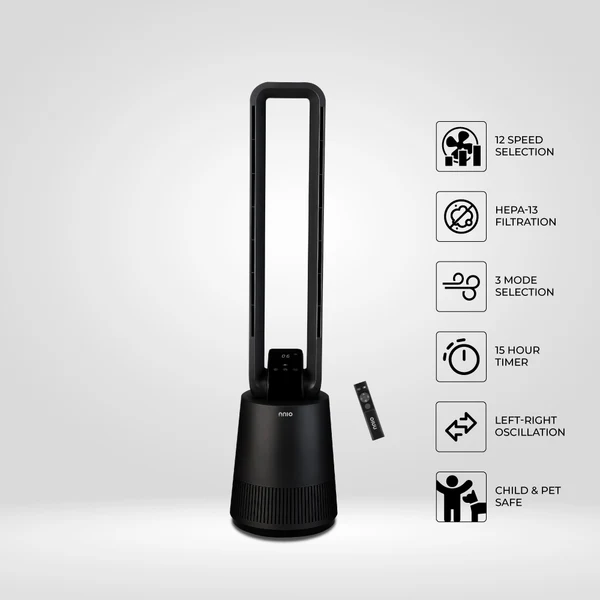 NNIO ZENO Air Purifying BLDC Bladeless Fan With Remote