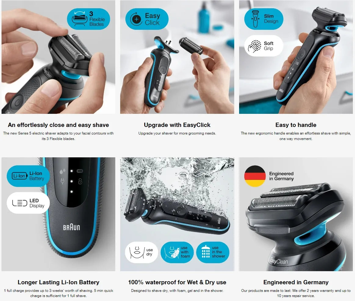 Braun 60-B4500cs Series 6 Wet & Dry Shaver
