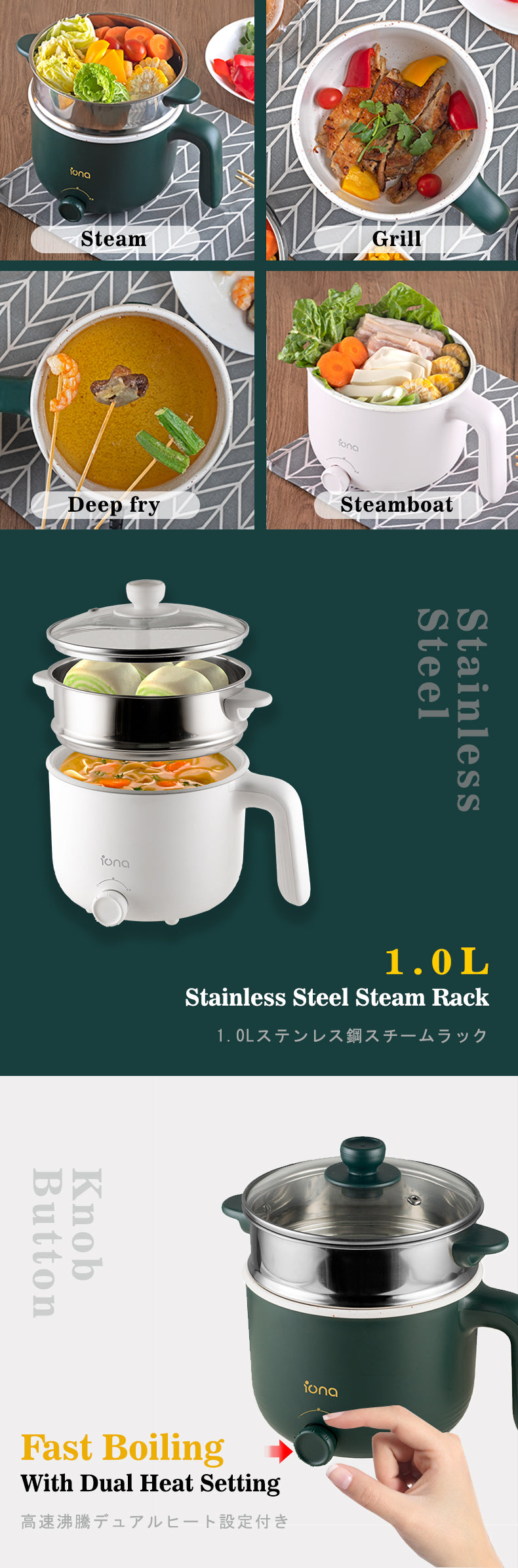 Iona GLMC1812 Multi Cooker 1.2L