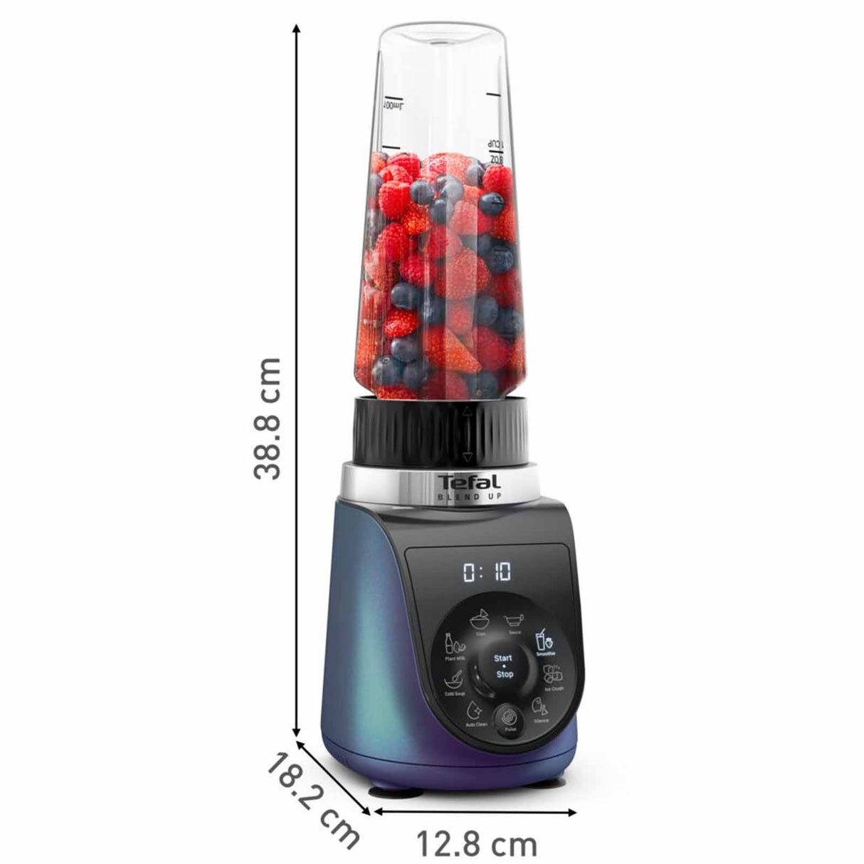 Tefal BL19H4 BlendUp Personal Blender – Removable blades, 2 dishwasher safe BPA-free Tritan jars, 1000W, 8 auto programs
