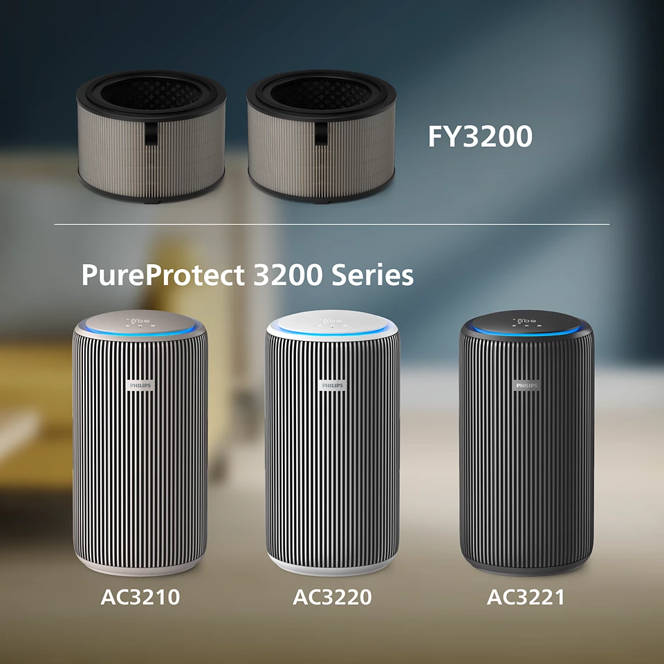 Philips FY3200/30 PureProtect 3200 Series HEPA NanoProtect Filter - Suitable For Air Purifier Model AC3210, AC3220, AC3221
