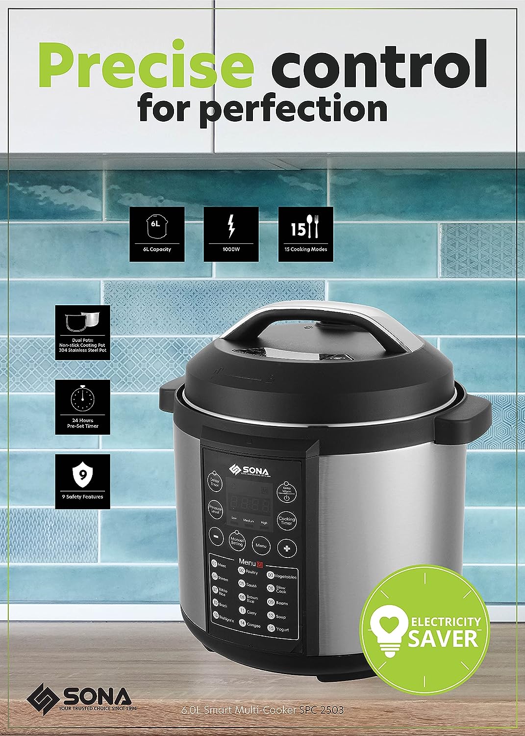 Sona SPC 2503 Smart Multi-Cooker 6.0L