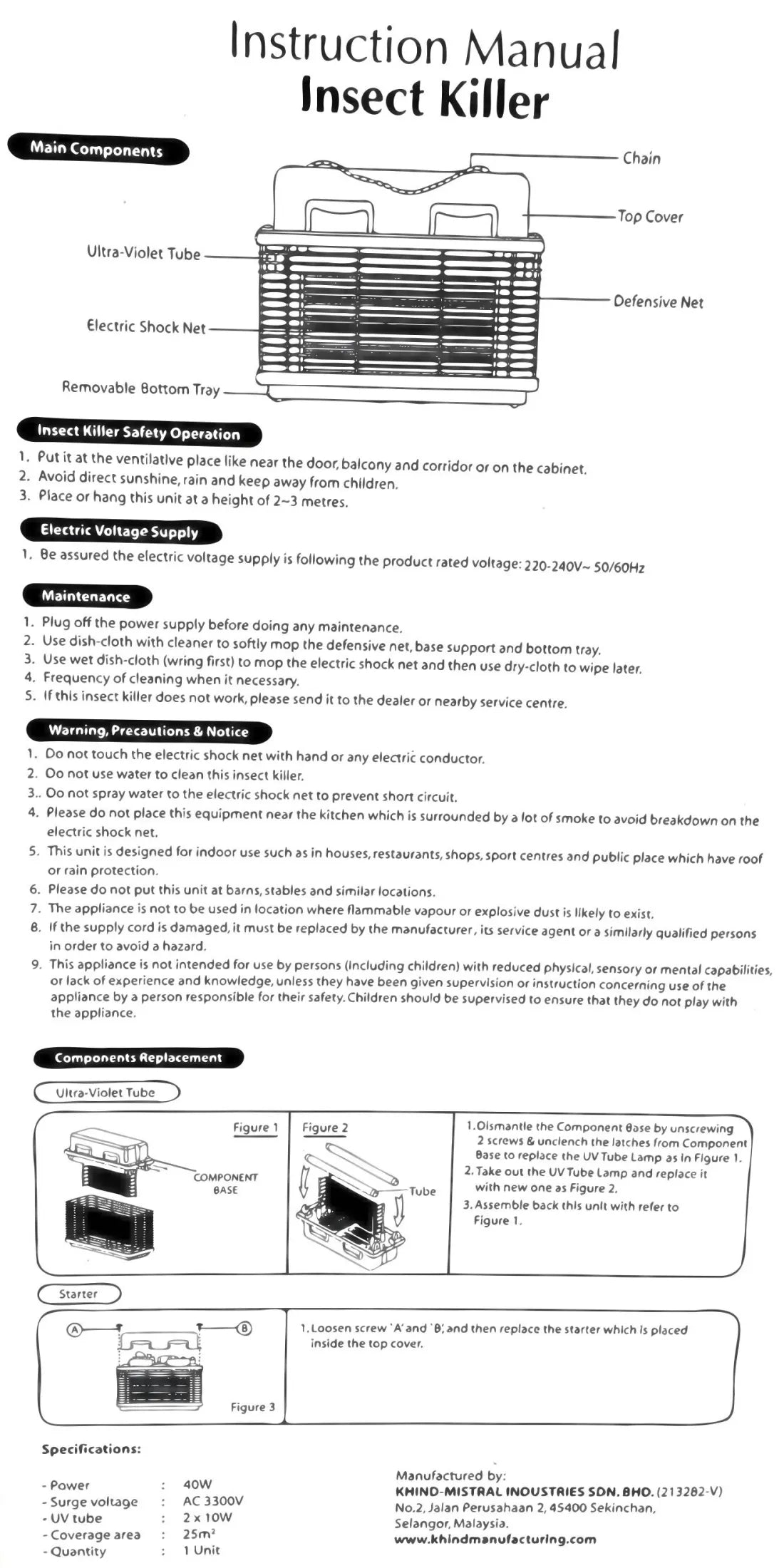 Khind IK210 Insect Killer